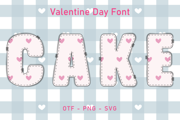 Cake: A Hand-Drawn Color Font for Valentine's Day Designs