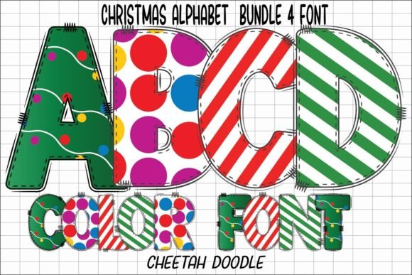 Christmas Alphabet: A Festive Color Font for Holiday Designs
