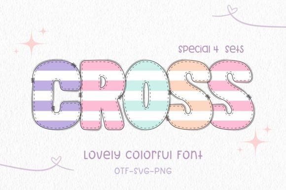 Cross: A Colorful Font for Cheerful Designs