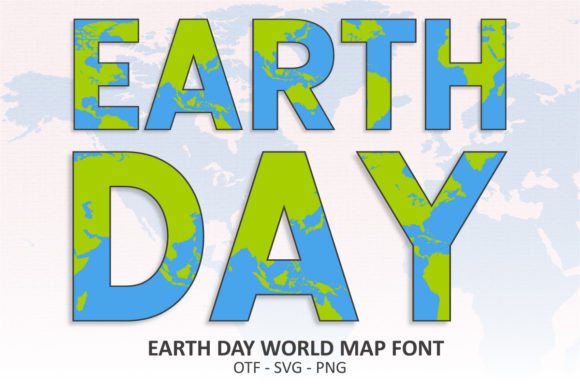 Earth Day World Map: A Font That Tells a Story