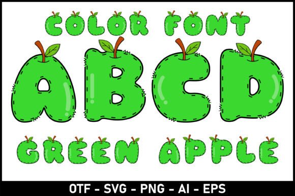 Green Apple: A Fresh Take on Whimsical Typography