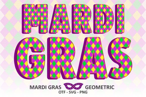 Mardi Gras Geometric: A Festive Font for Bold Projects