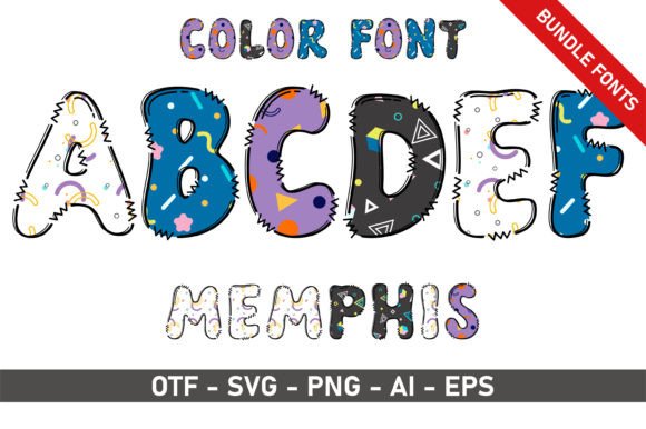 Memphis Bundle: A Playful Typeface for Creative Projects