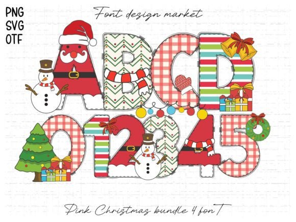 Pink Christmas: A Festive Font for Holiday Designs