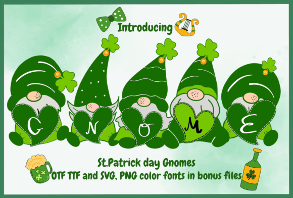 St. Patrick’s Day Gnomes: A Festive Font for Creative Projects